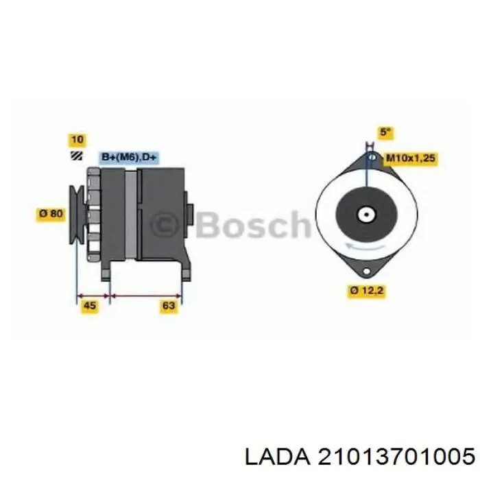 21013701005 Lada alternador