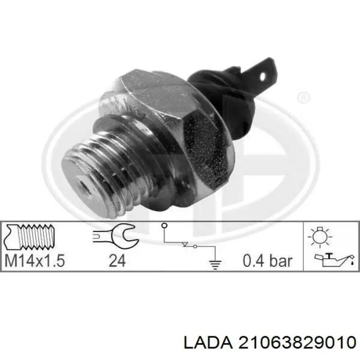 21063829010 Lada indicador, presión del aceite