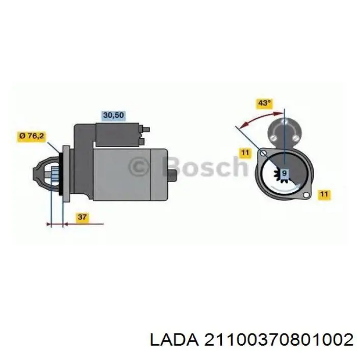 21100370801002 Lada motor de arranque