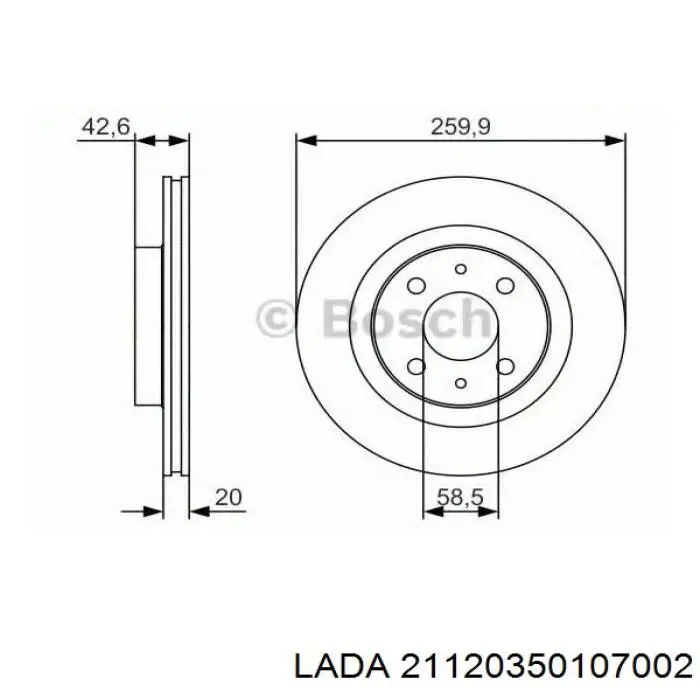 21120350107002 Lada freno de disco delantero