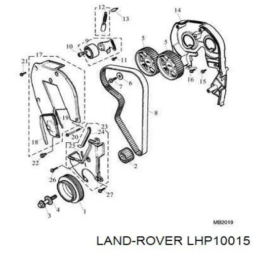 LHP10015 Land Rover rodillo, cadena de distribución