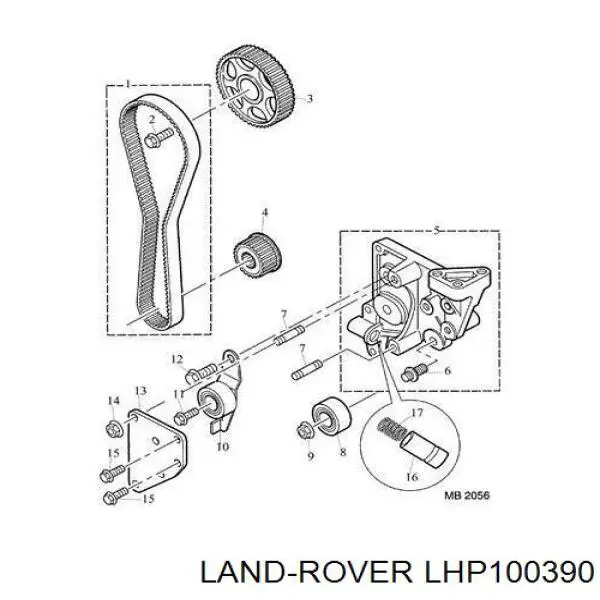 LHP100390 Land Rover rodillo, cadena de distribución