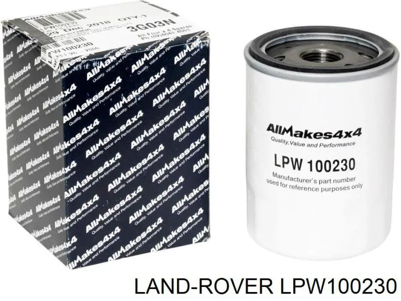 LPW100230 Land Rover filtro de aceite