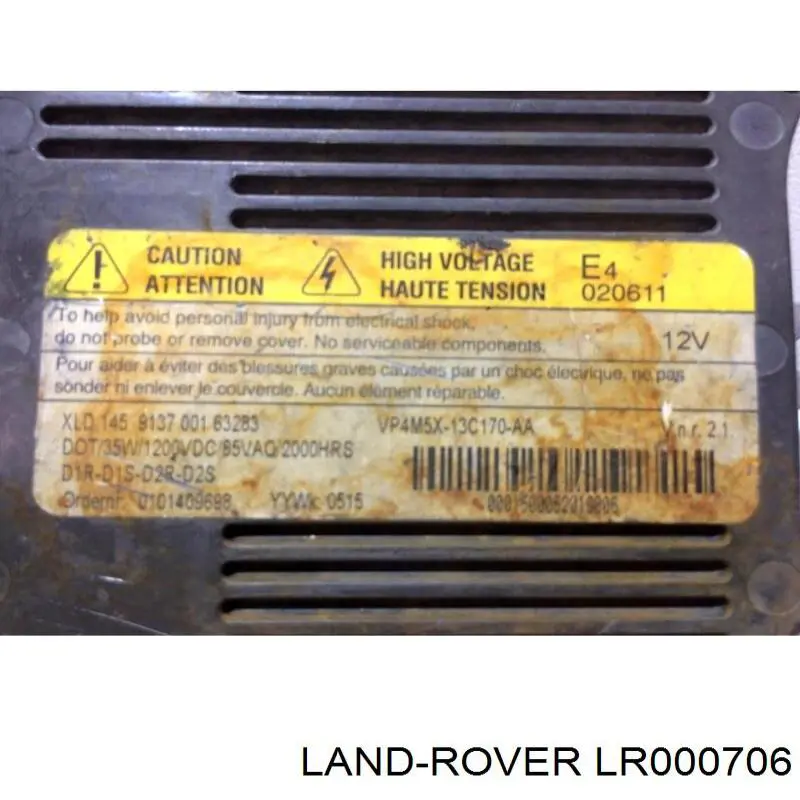 LR000706 Land Rover bobina de reactancia, lámpara de descarga de gas