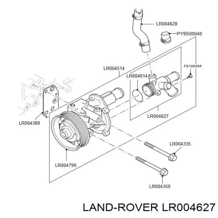  Brida del sistema de refrigeración (triple) para Ford Transit V184/5