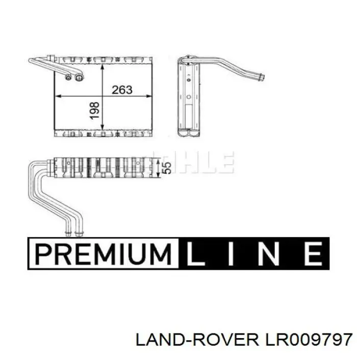 LR009797 Land Rover evaporador, aire acondicionado