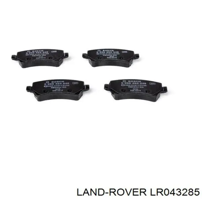 LR043285 Land Rover pastillas de freno traseras