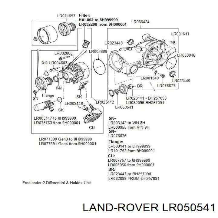 LR050541 Land Rover 