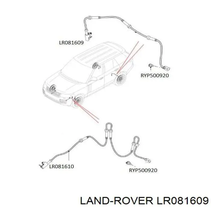  Sensor ABS trasero para Land Rover Discovery 5 