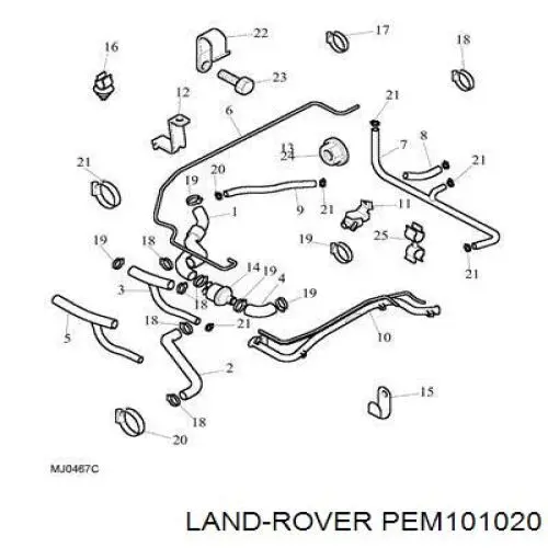 PEM101020 Land Rover termostato, refrigerante