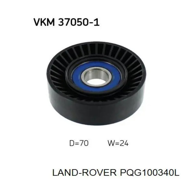 PQG100340L Land Rover tensor de correa, correa poli v