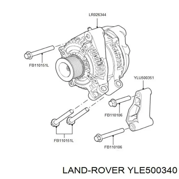 YLE500340 Land Rover alternador