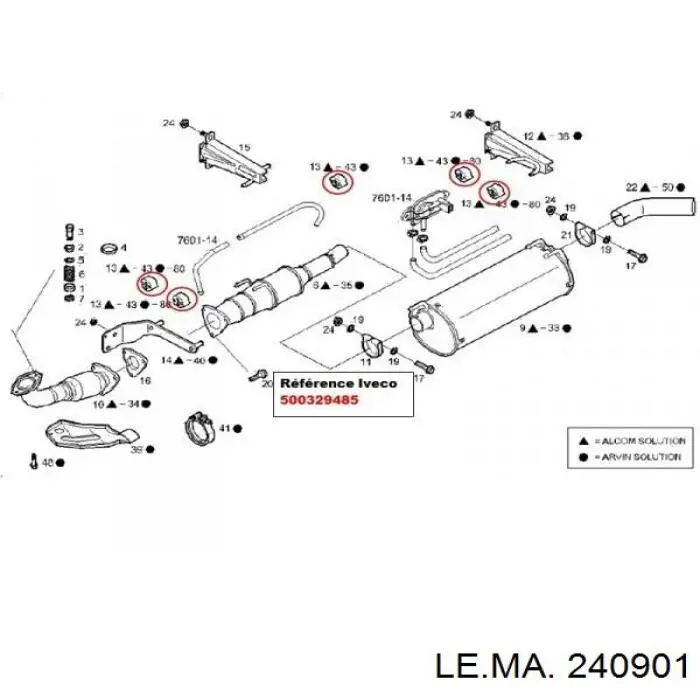  Soporte, silenciador para Iveco Daily 4 