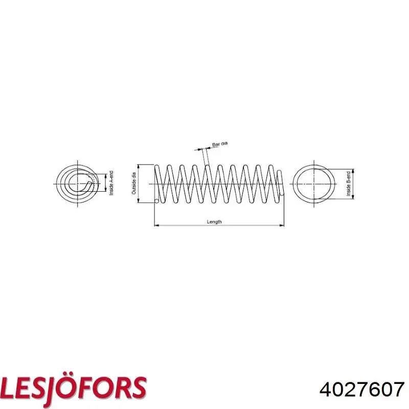 4027607 Lesjofors muelle de suspensión eje delantero