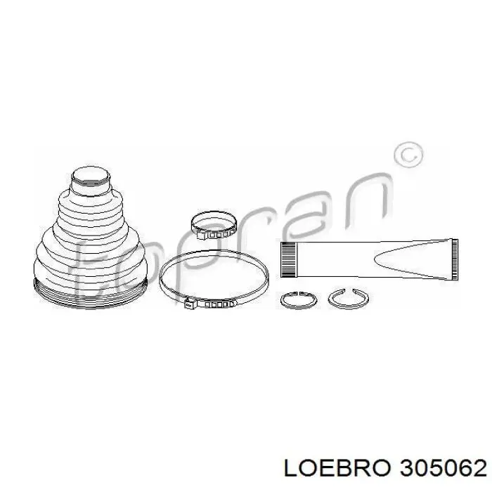 305062 Loebro fuelle, árbol de transmisión delantero interior