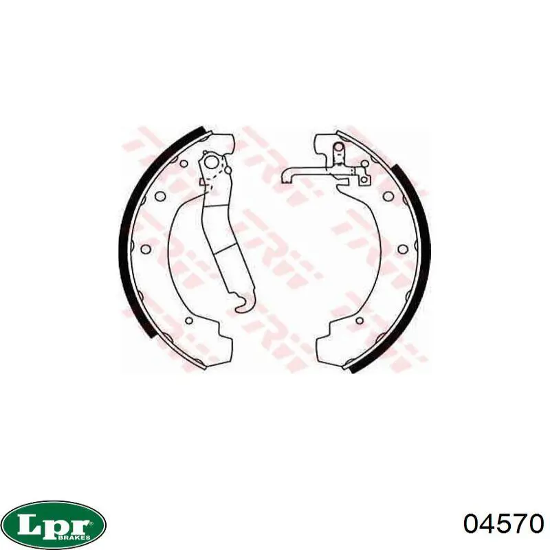 04570 LPR zapatas de frenos de tambor traseras