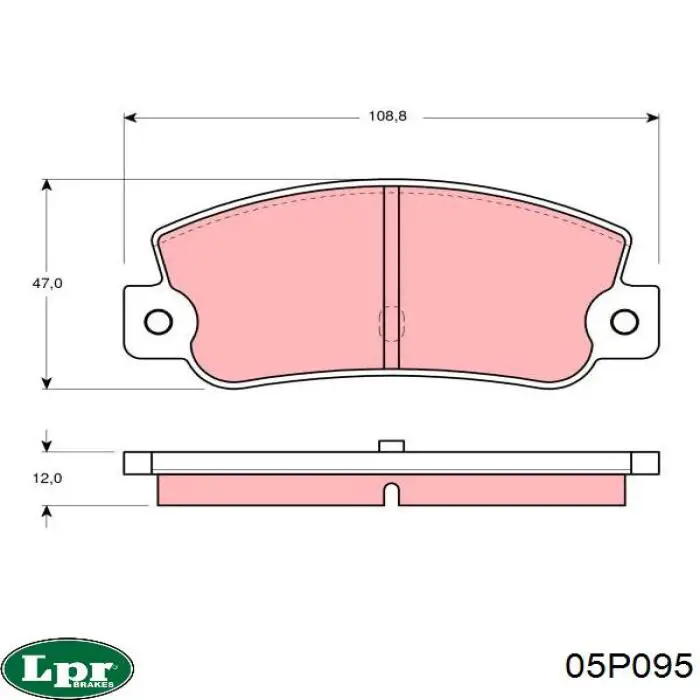 05P095 LPR pastillas de freno traseras