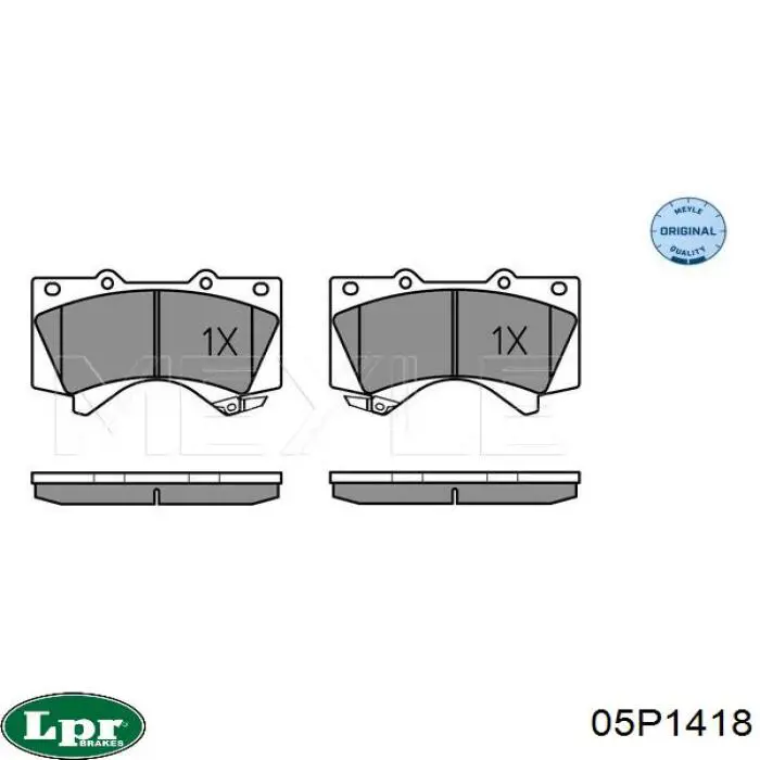05P1418 LPR pastillas de freno delanteras