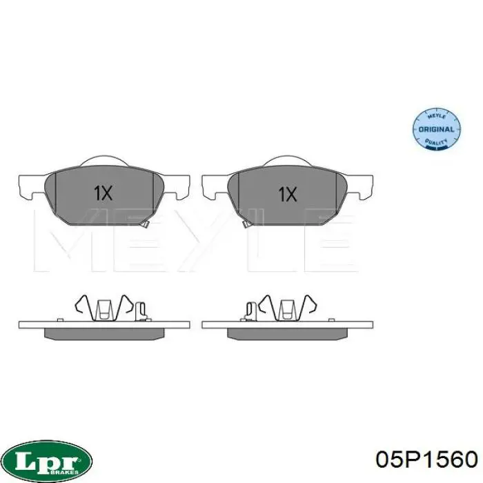 05P1560 LPR pastillas de freno delanteras