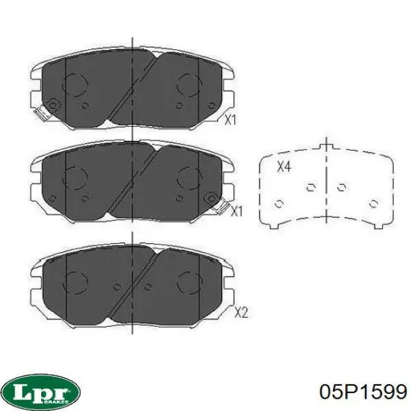 05P1599 LPR pastillas de freno delanteras