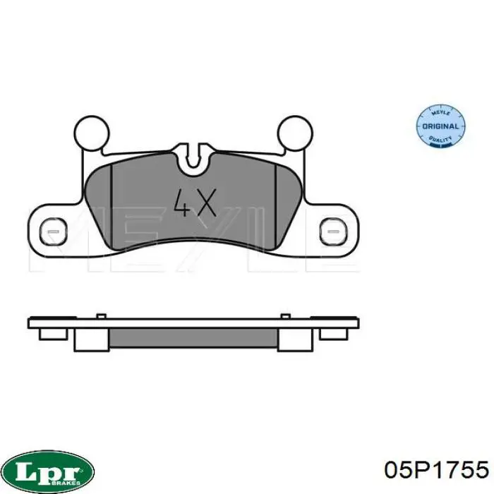 05P1755 LPR pastillas de freno traseras