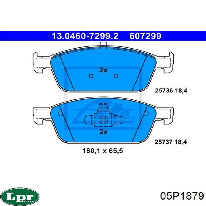 05P1879 LPR pastillas de freno delanteras