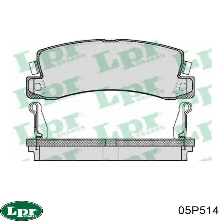 05P514 LPR pastillas de freno traseras