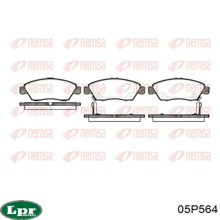 05P564 LPR pastillas de freno delanteras