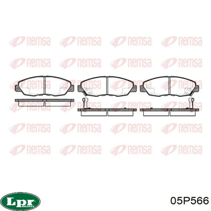 05P566 LPR pastillas de freno delanteras