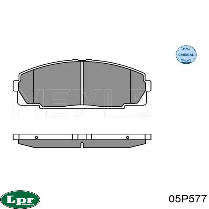 05P577 LPR pastillas de freno delanteras