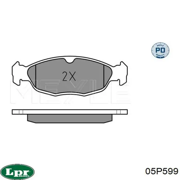 05P599 LPR pastillas de freno delanteras