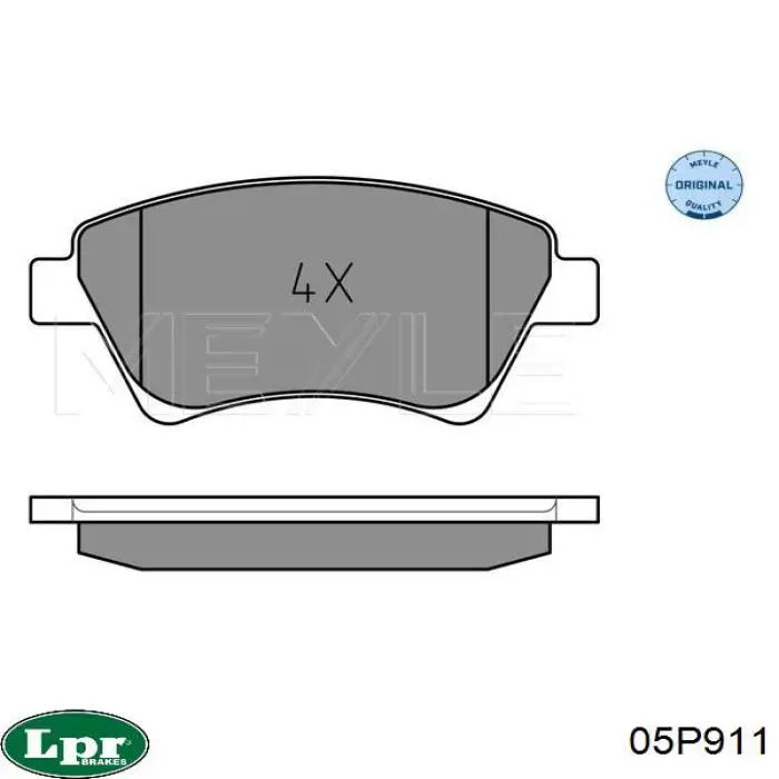 05P911 LPR pastillas de freno delanteras