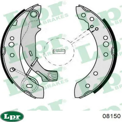 08150 LPR zapatas de frenos de tambor traseras