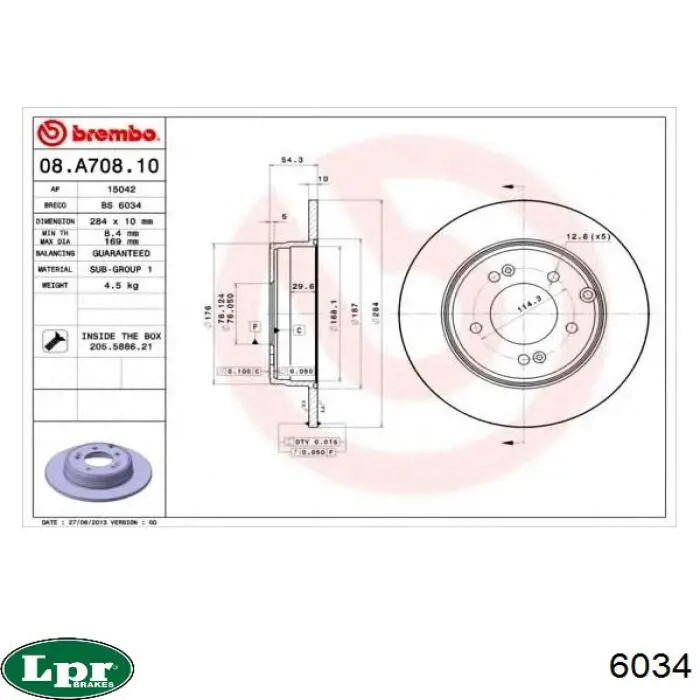  Cilindro principal de freno para Chrysler Voyager 