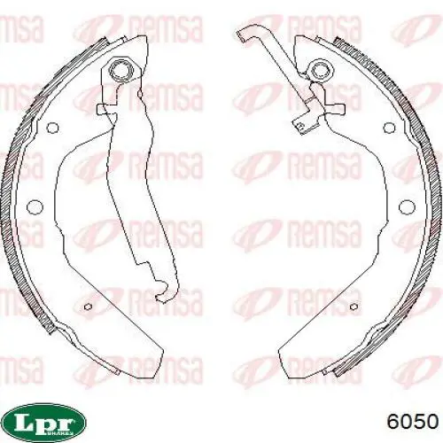 6050 LPR zapatas de frenos de tambor traseras