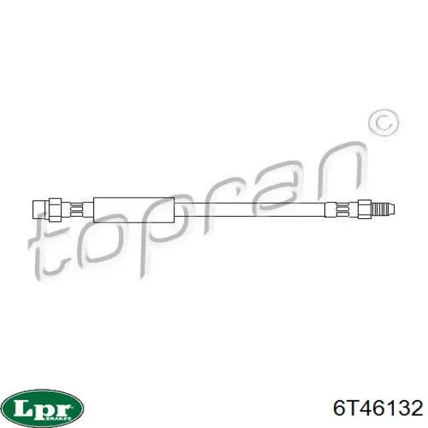 6T46132 LPR tubo flexible de frenos trasero