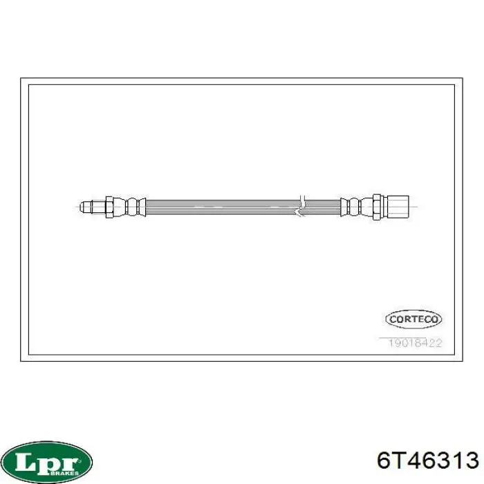 6T46313 LPR tubo flexible de frenos trasero