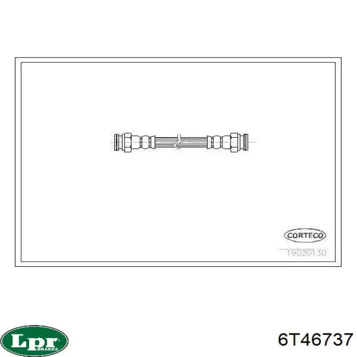 6T46737 LPR tubo flexible de frenos trasero