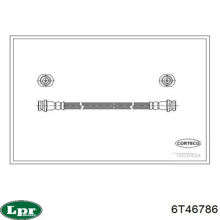 6T46786 LPR tubo flexible de frenos trasero