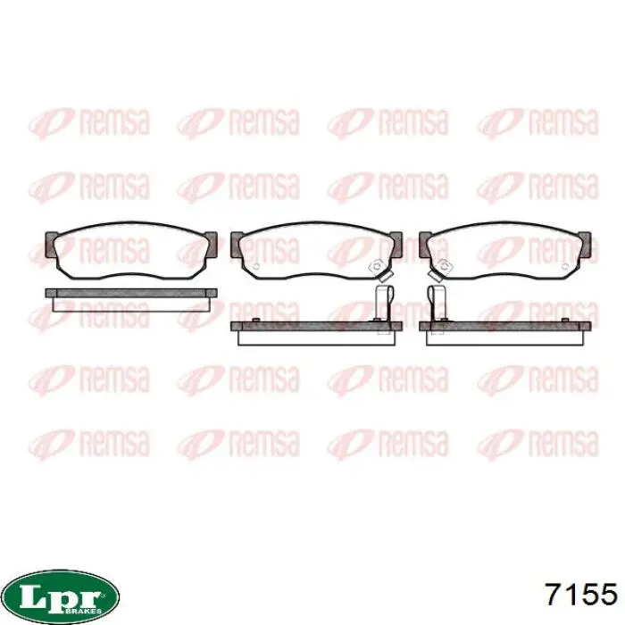 7155 LPR zapatas de frenos de tambor traseras