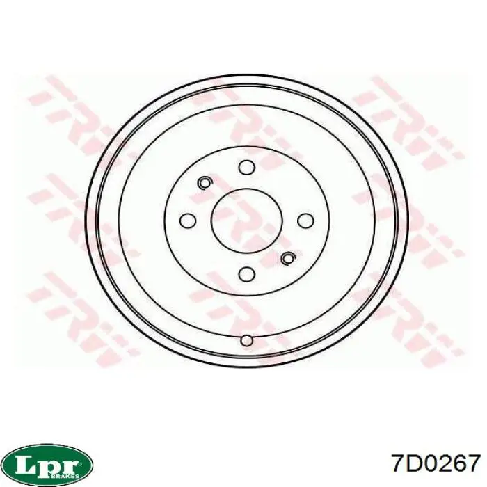 7D0267 LPR freno de tambor trasero