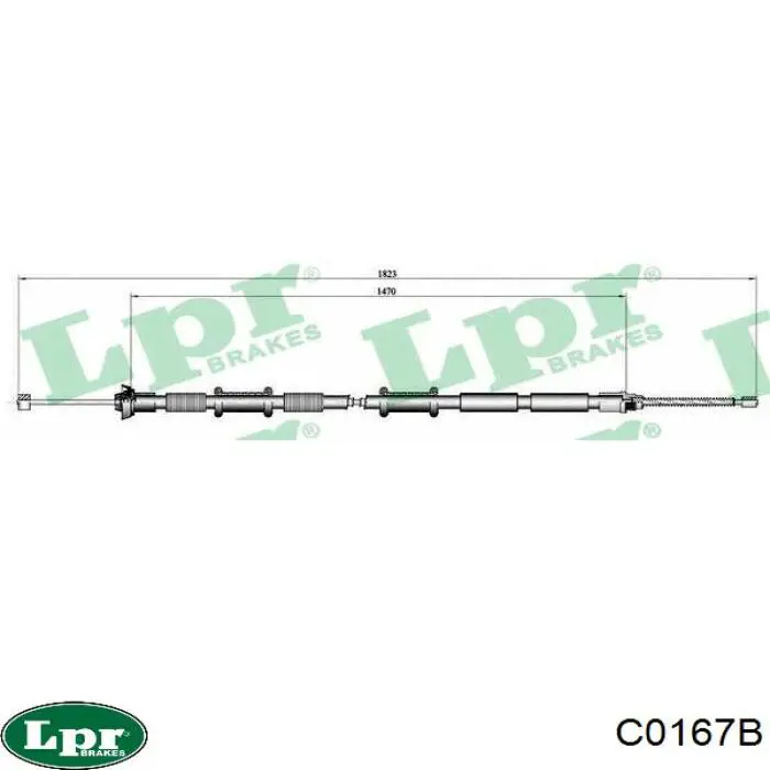 C0167B LPR cable de freno de mano trasero derecho/izquierdo