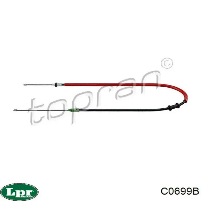 C0699B LPR cable de freno de mano trasero izquierdo