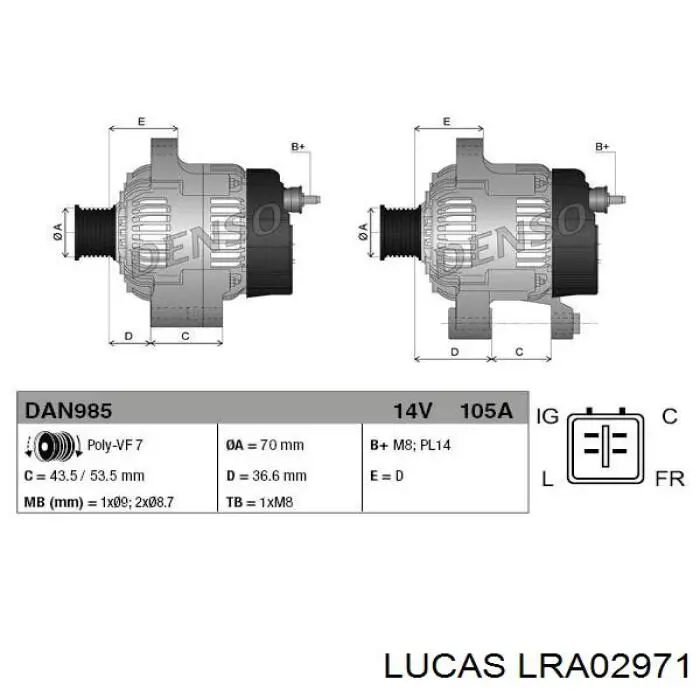 104210-3911 Honda alternador