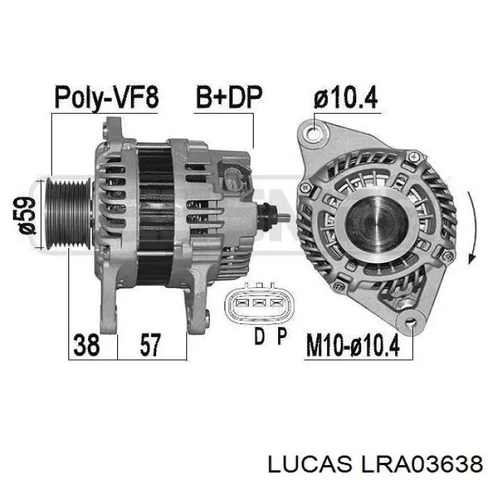 55351000 Meat&Doria alternador