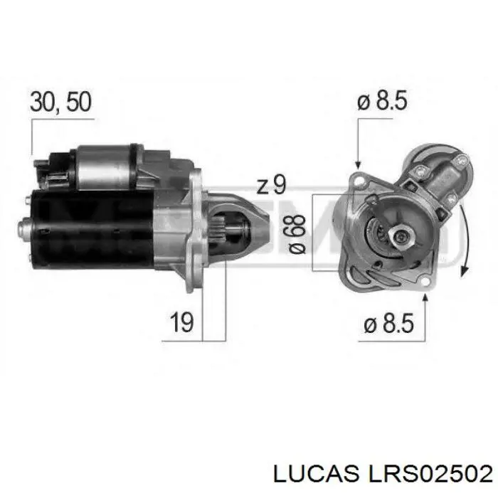 LRS02502 Lucas motor de arranque