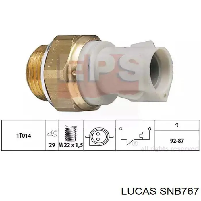  Sensor, temperatura del refrigerante (encendido el ventilador del radiador) para Ford Transit V184/5