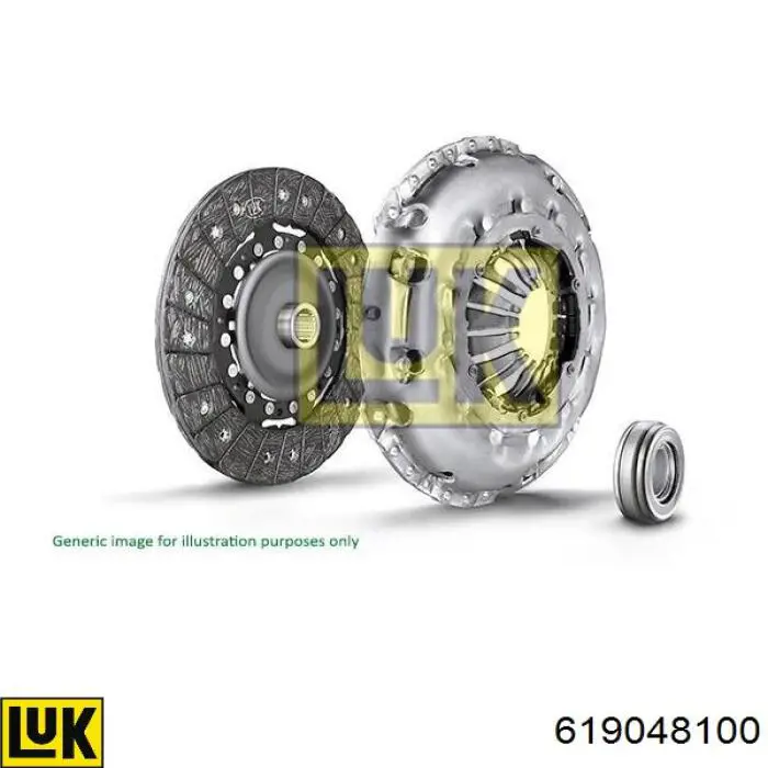 619048100 LUK kit de embrague (3 partes)