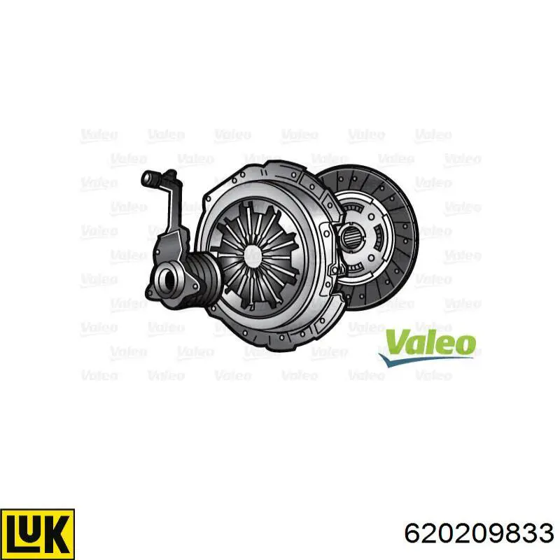 620209833 LUK kit de embrague (3 partes)