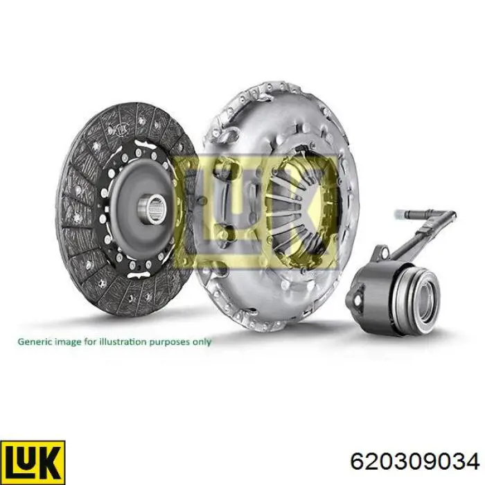 620309034 LUK kit de embrague (3 partes)